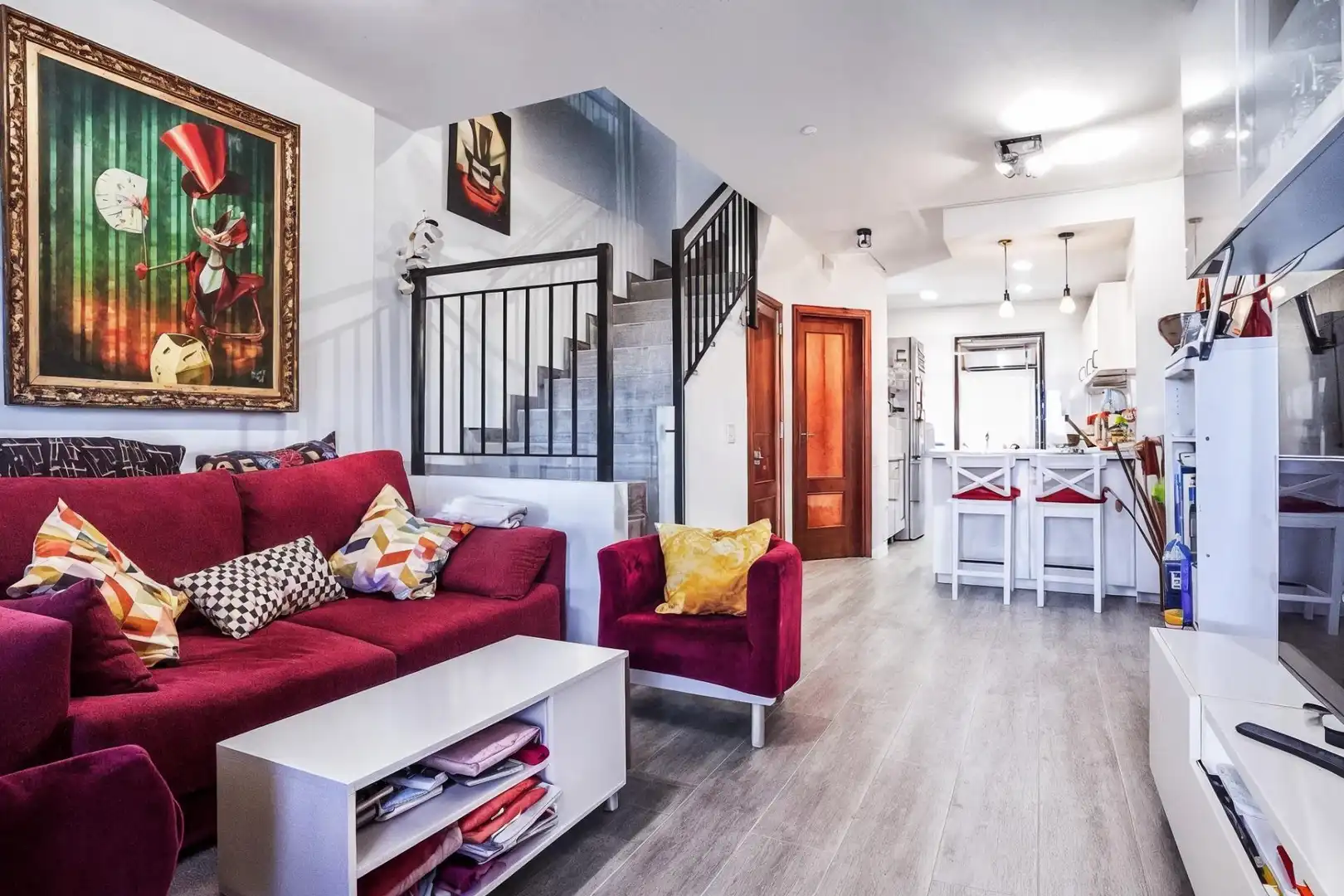 Sala de estar de Casa adosada en venta en El Rosario con Aire acondicionado, Jardín privado y Terraza