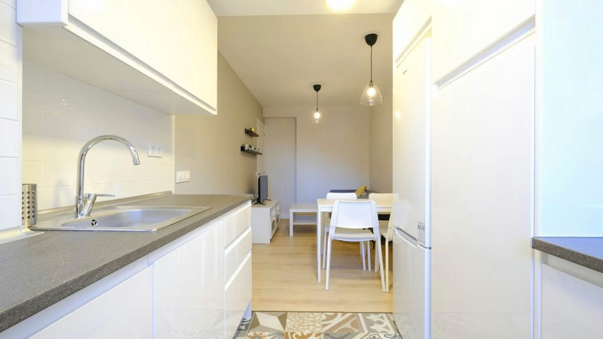 Cocina de Piso de alquiler en  Madrid Capital con Calefacción, Amueblado y Lavadora