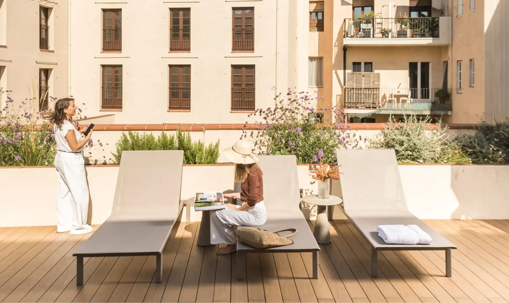 Terrace of Flat for rent in Barcelona  with Air Conditioner, Heating and Private garden