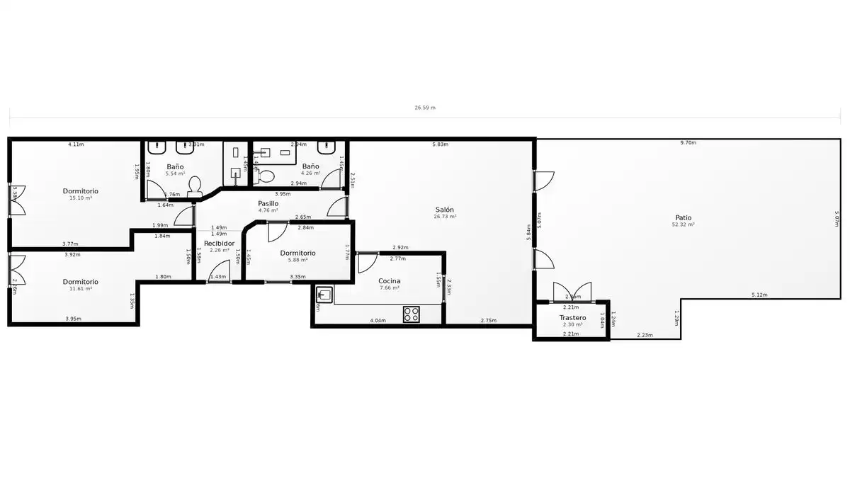 Piso con terraza en venta en Carrer del Marquès de Campo Sagrado, imagen 45