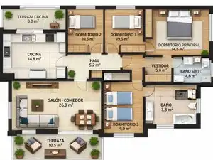 Flat for sale in Madrid  with Air Conditioner, Heating and Terrace