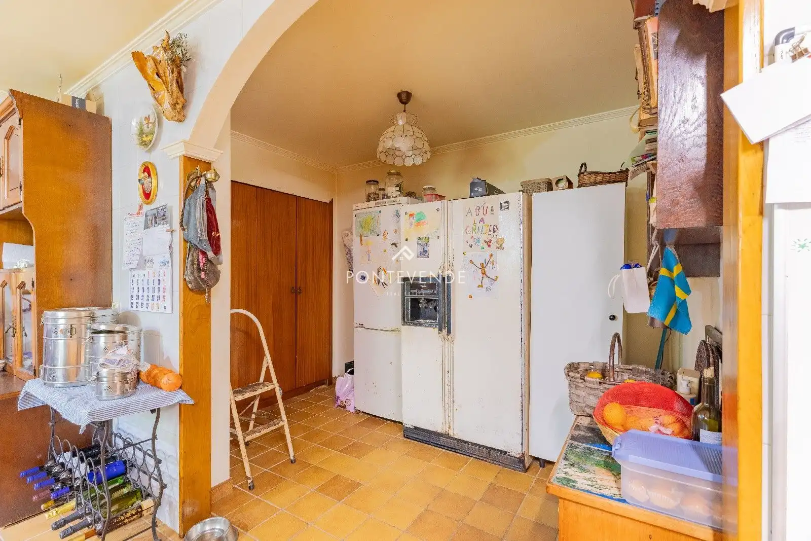 Cuina de Casa o xalet en venda en Pontevedra Capital  amb Terrassa, Traster i Piscina