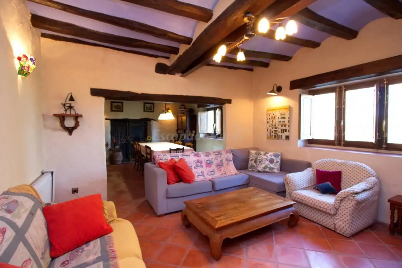 Sala de estar de Finca rústica en venta en El Catllar  con Calefacción, Jardín privado y Terraza