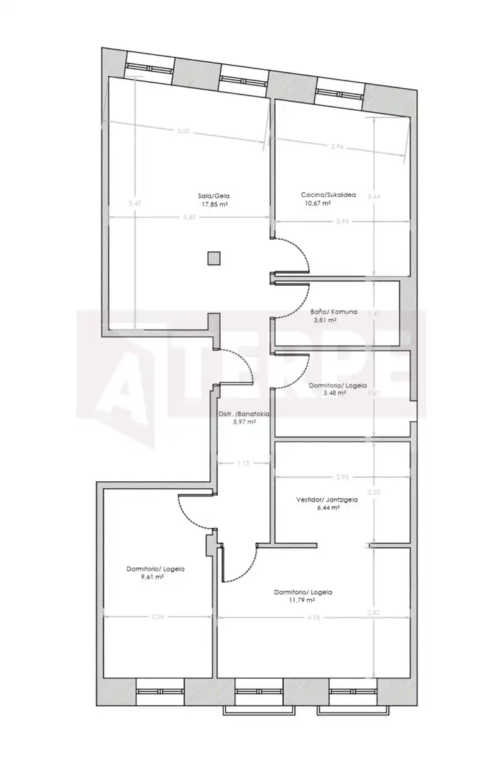 Wohnung mit Terrasse zum Verkauf in Santa Maria Kalea, imagen 3
