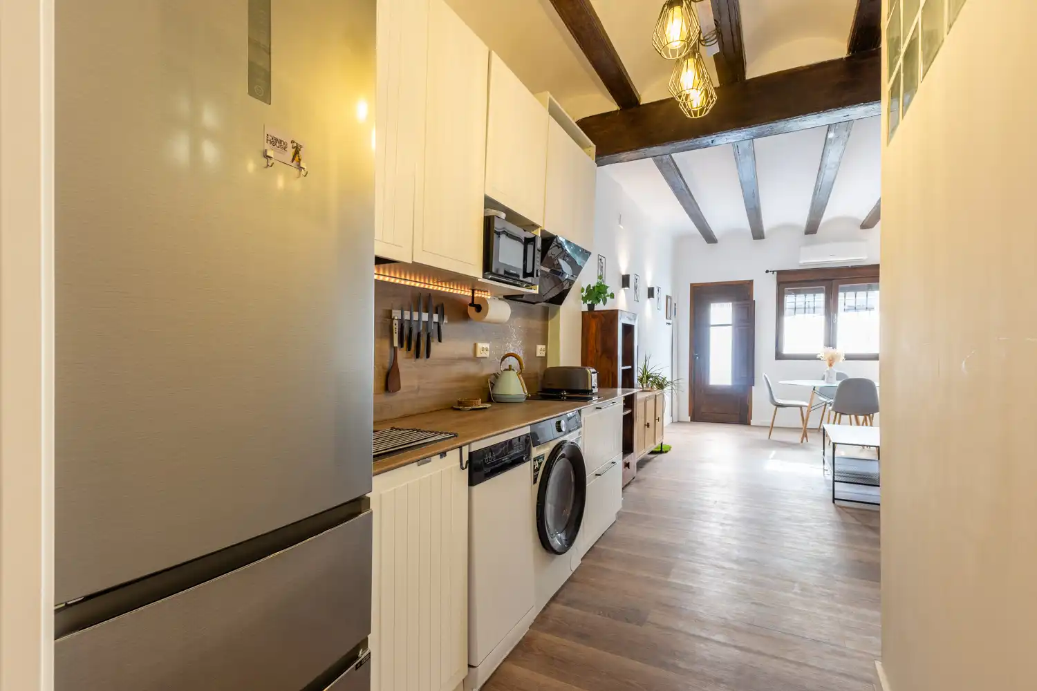 Küche von Wohnung zur Miete in Valencia mit Klimaanlage, Heizung und Parkett