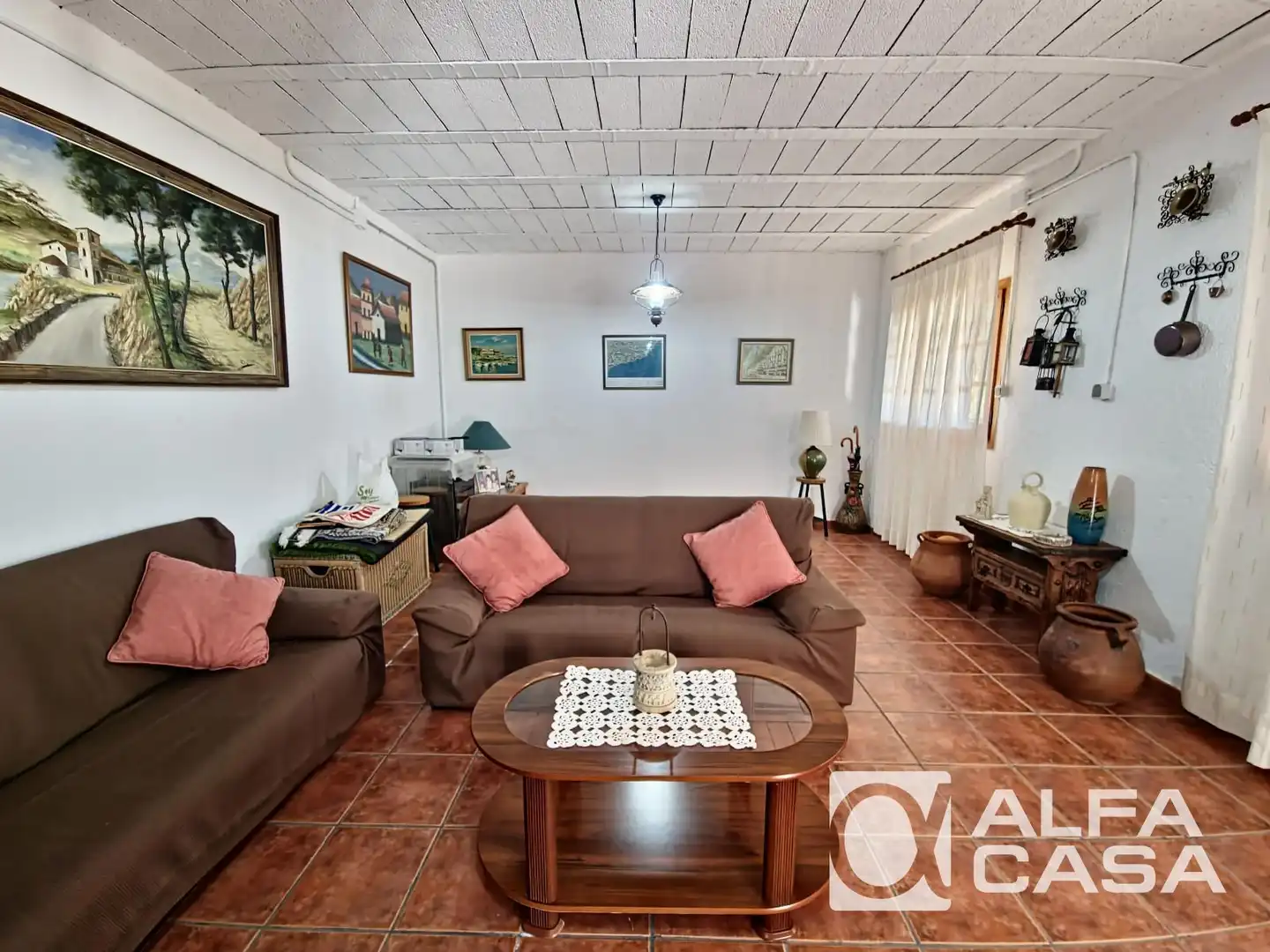 Living room of Houses for sale in Lloret de Mar  with Air Conditioner, Heating and Parquet flooring