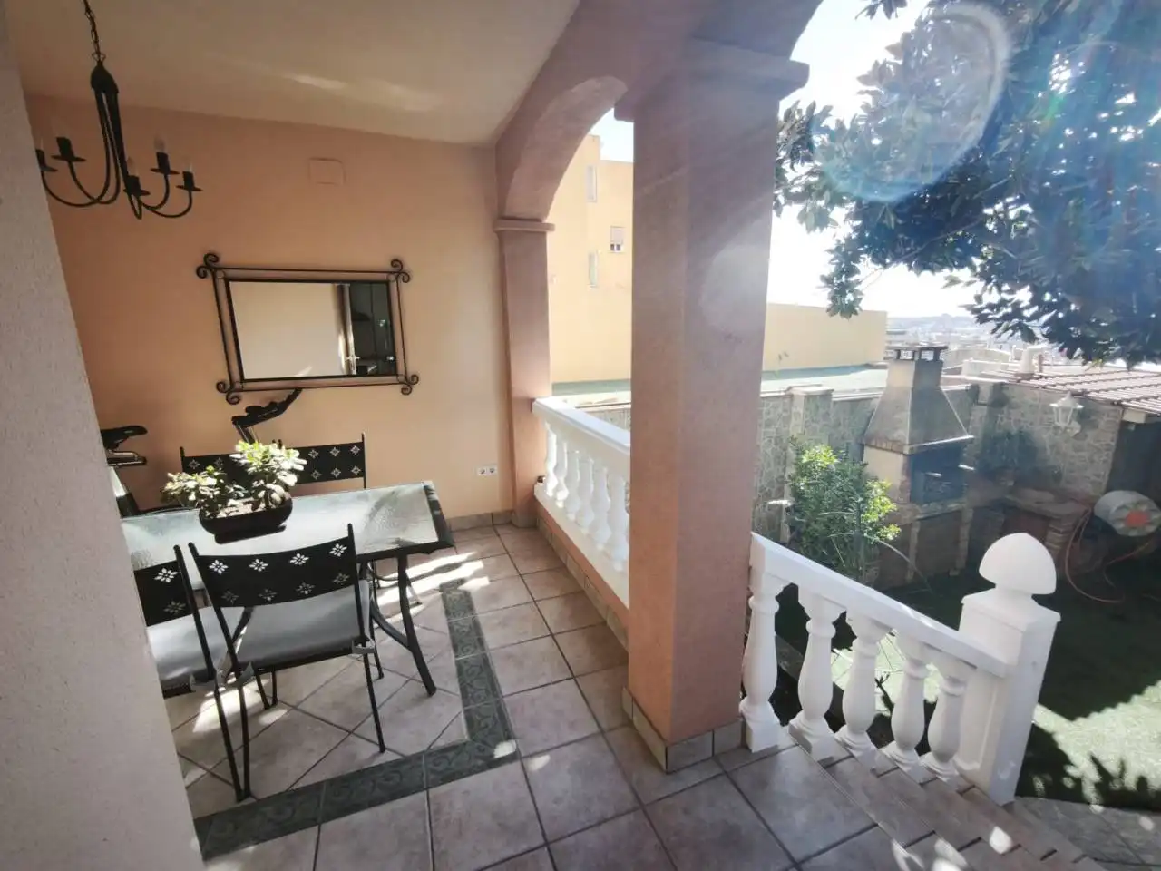 Terraza de Casa o chalet en venta en Santa Coloma de Gramenet con Aire acondicionado, Jardín privado y Parquet