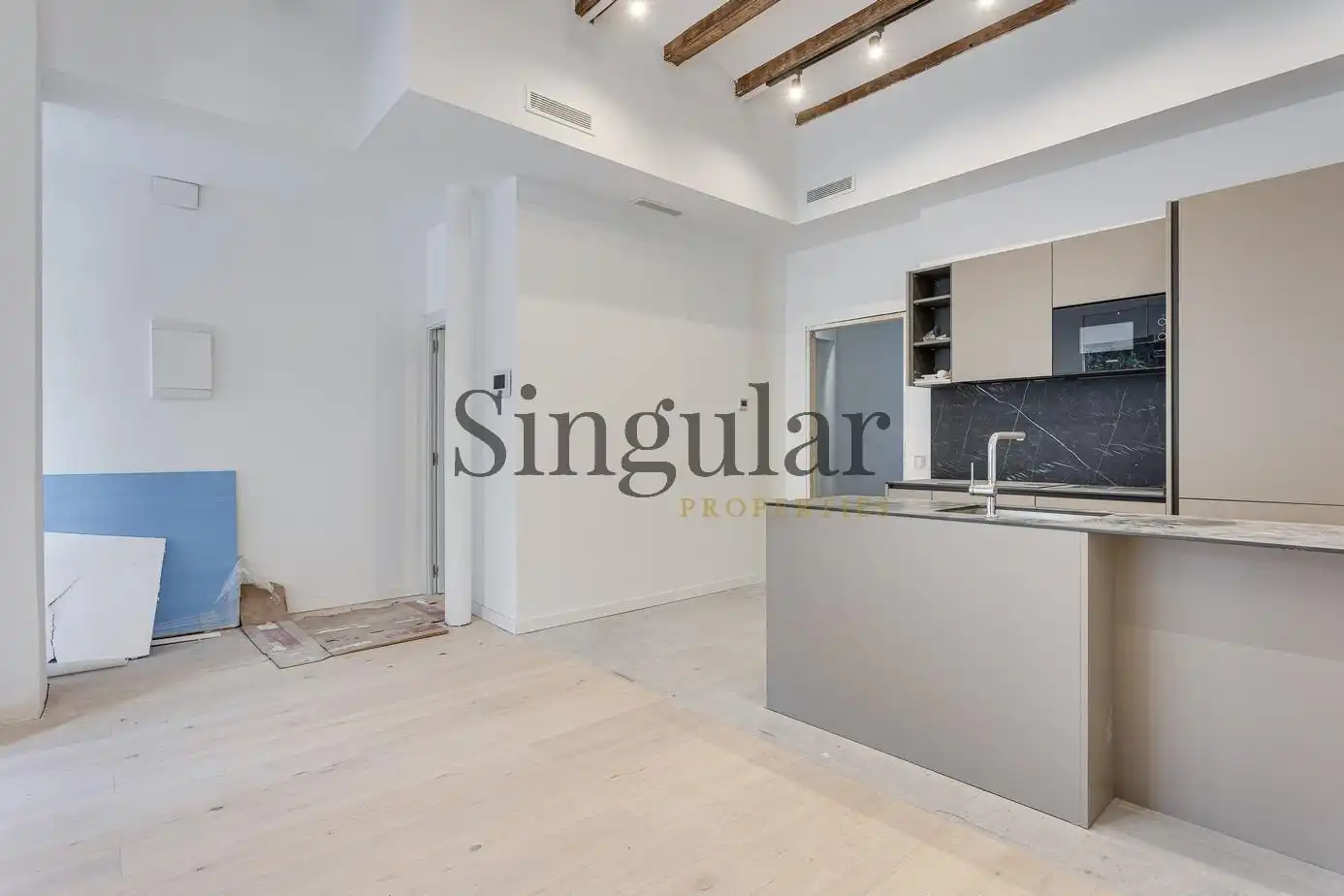 Cuina de Dúplex en venda en Barcelona amb Aire condicionat, Calefacció i Jardí privat