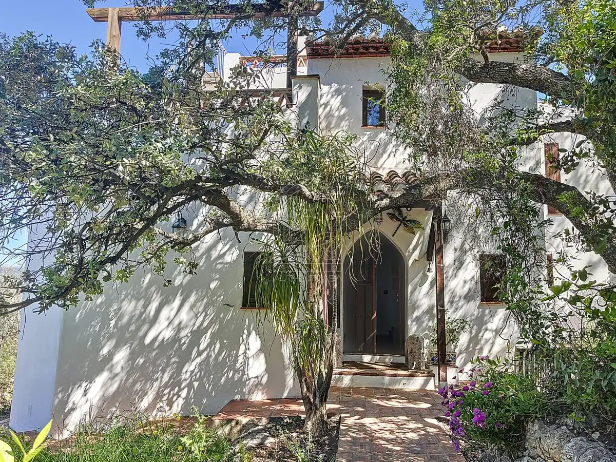 Vista exterior de Finca rústica en venta en Comares con Aire acondicionado, Jardín privado y Terraza