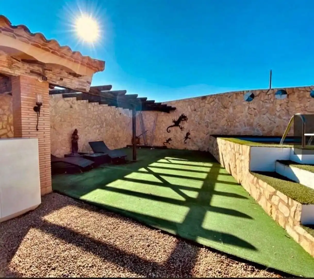 Terrassa de Casa o xalet en venda en Albaida amb Aire condicionat, Jardí privat i Traster