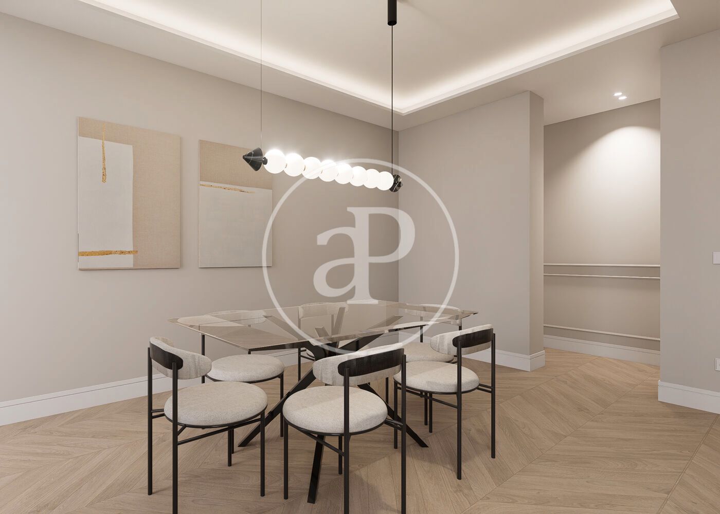 Dining room of Flat for sale in  Madrid Capital  with Air Conditioner, Heating and Furnished
