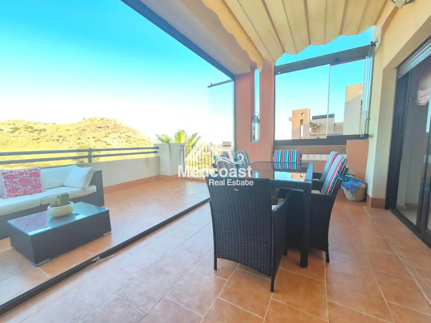 Terrasse von Wohnung zum Verkauf in Pulpí mit Klimaanlage, Terrasse und Schwimmbad