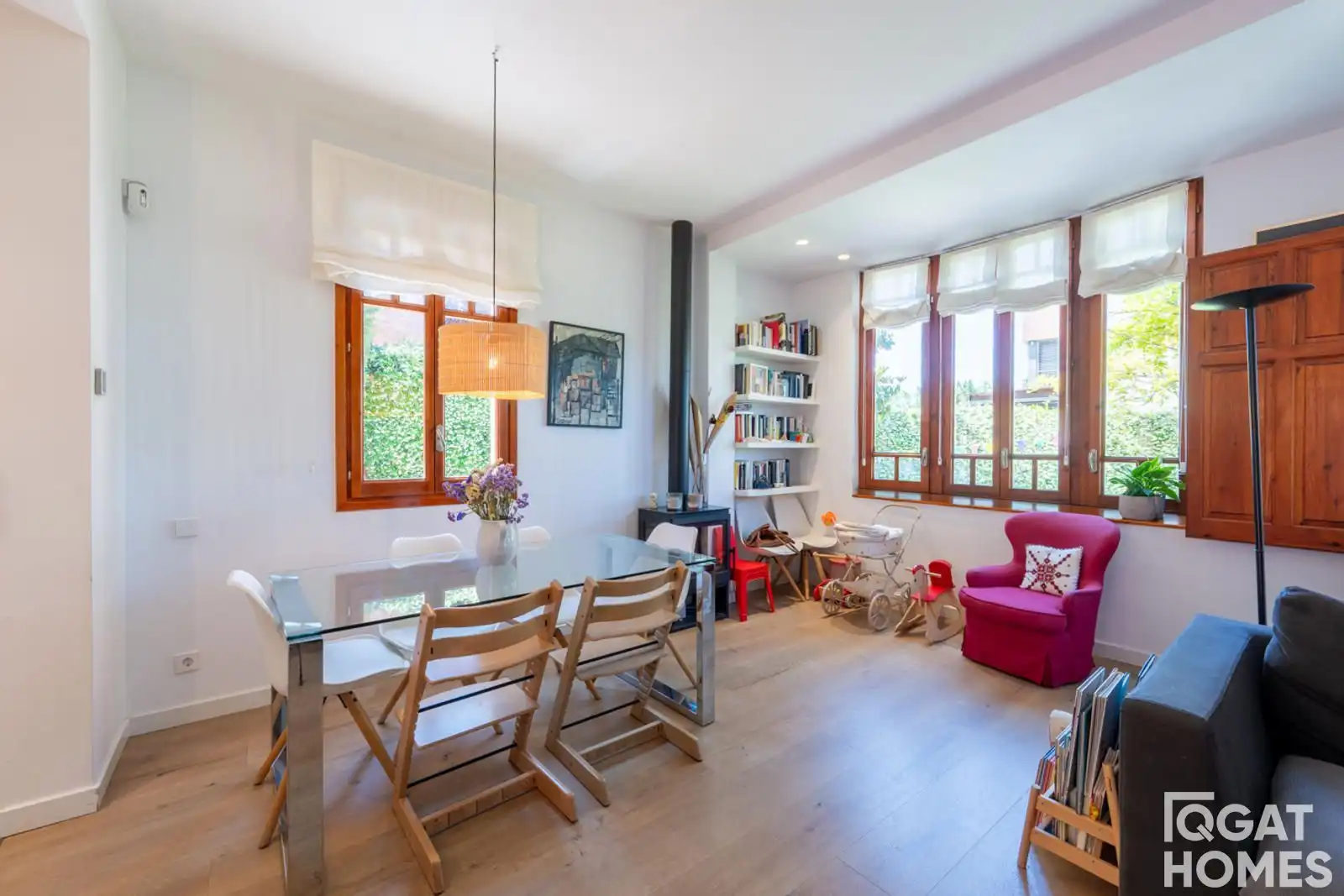 Dining room of Detached homes for sale in Sant Cugat del Vallès  with Air Conditioner, Heating and Terrace