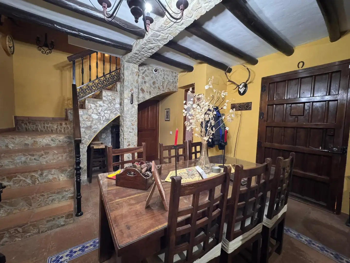 Comedor de Finca rústica en venta en Villanueva del Trabuco con Jardín privado, Trastero y Piscina
