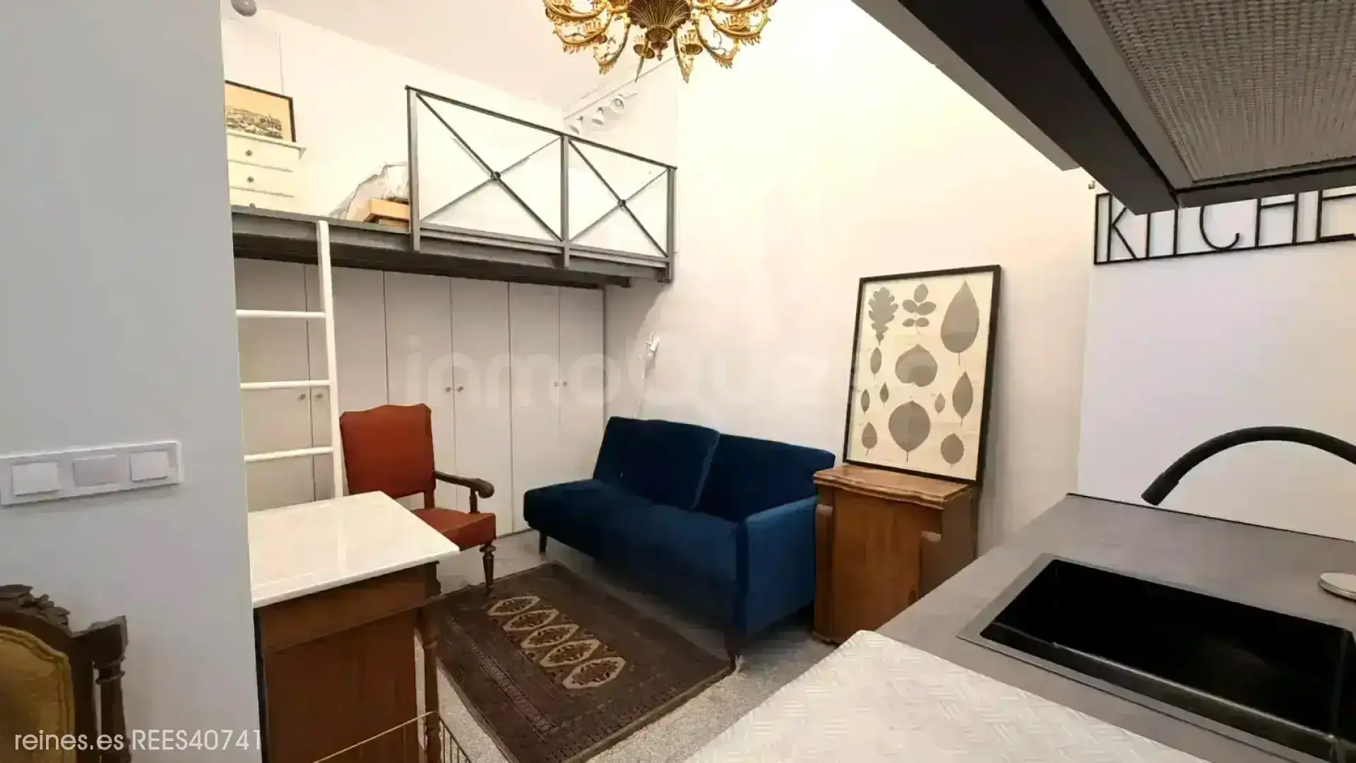 Sala d'estar de Apartament de lloguer en Madrid amb Calefacció i Moblat