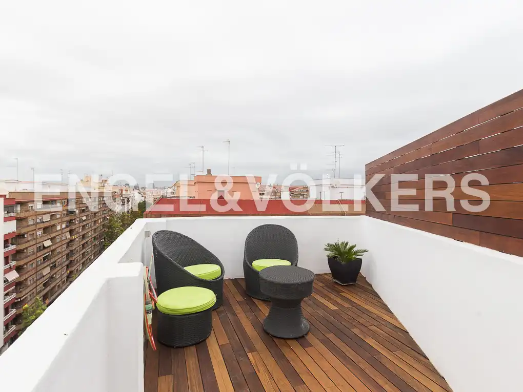 Terrassa de Àtic de lloguer en Valencia amb Aire condicionat, Calefacció i Parquet