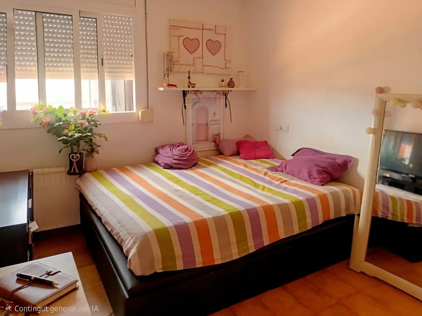 Schlafzimmer von Dachboden zur Miete in Palafrugell mit Terrasse, Möbliert und Ofen