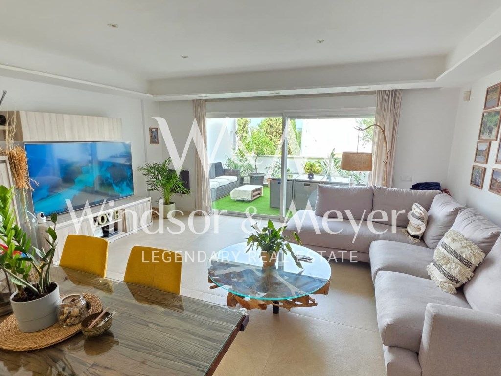 Sala d'estar de Dúplex en venda en Santa Eulària des Riu amb Aire condicionat, Calefacció i Terrassa