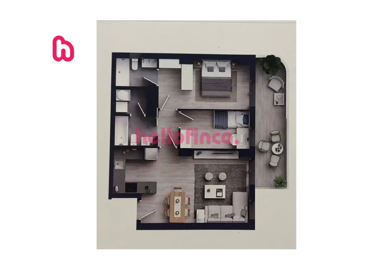 Wohnung zum Verkauf in L'Hospitalet de Llobregat mit Klimaanlage, Heizung und Terrasse