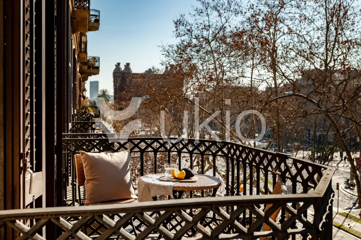 Terrasse von Wohnungen zur Miete in Barcelona mit Klimaanlage, Möbliert und Ofen