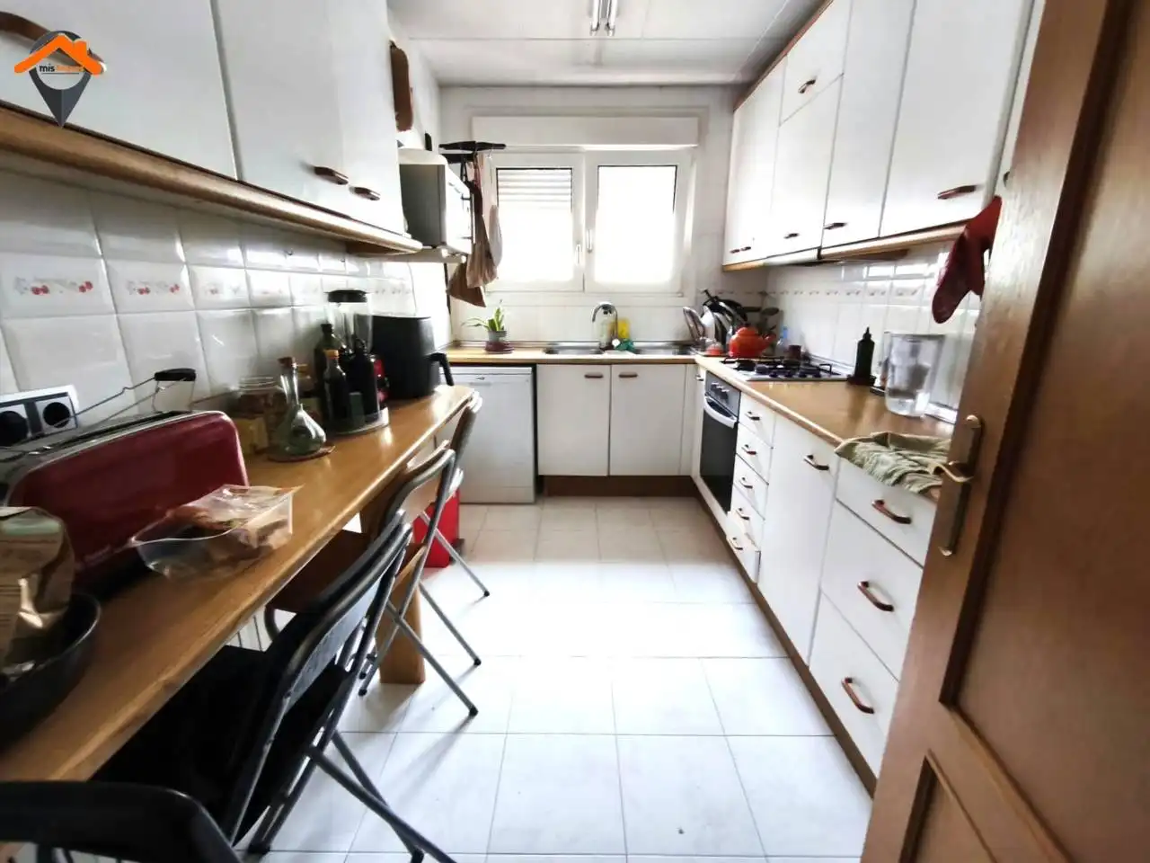 Küche von Wohnung zum Verkauf in Sabadell mit Klimaanlage, Heizung und Parkett