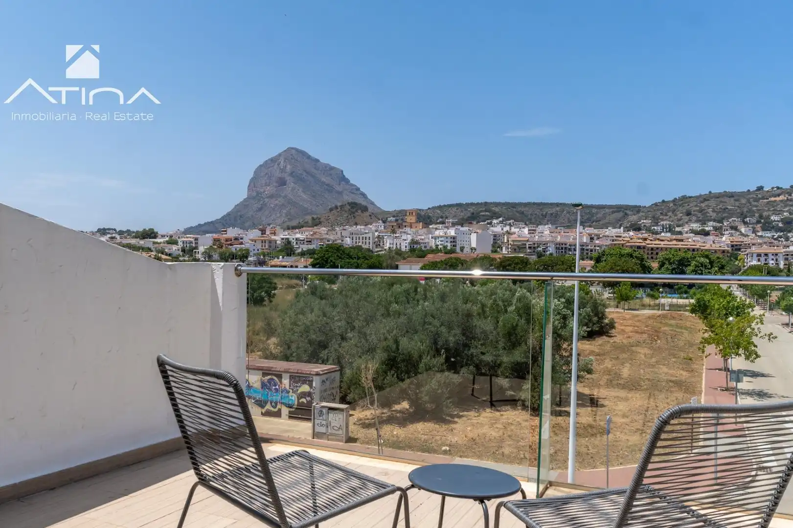 Schlafzimmer von Einfamilien-Reihenhaus zum Verkauf in Jávea / Xàbia mit Klimaanlage, Terrasse und Gemeinschaftspool