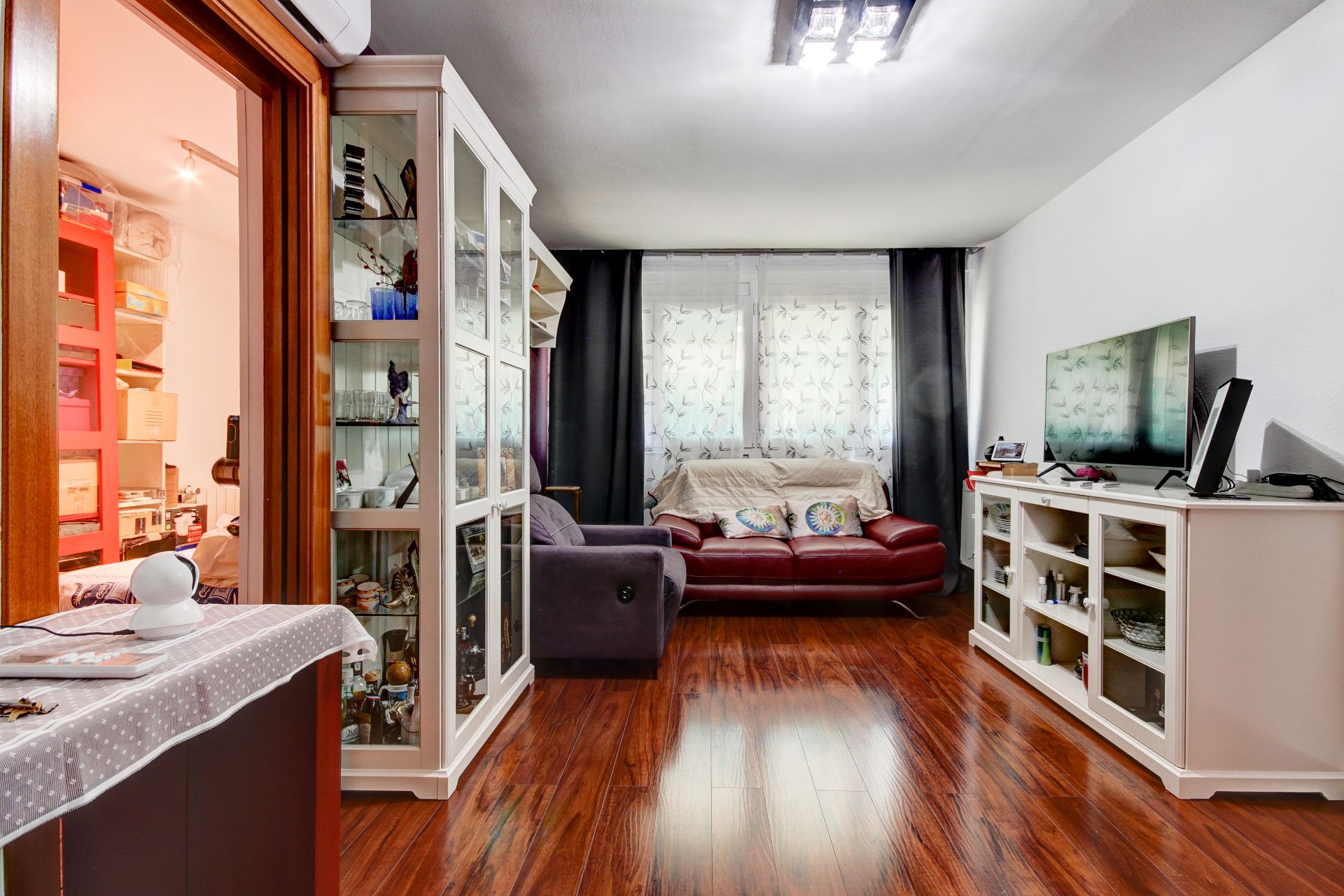 Living room of Flat for sale in Badalona  with Air Conditioner, Heating and Parquet flooring