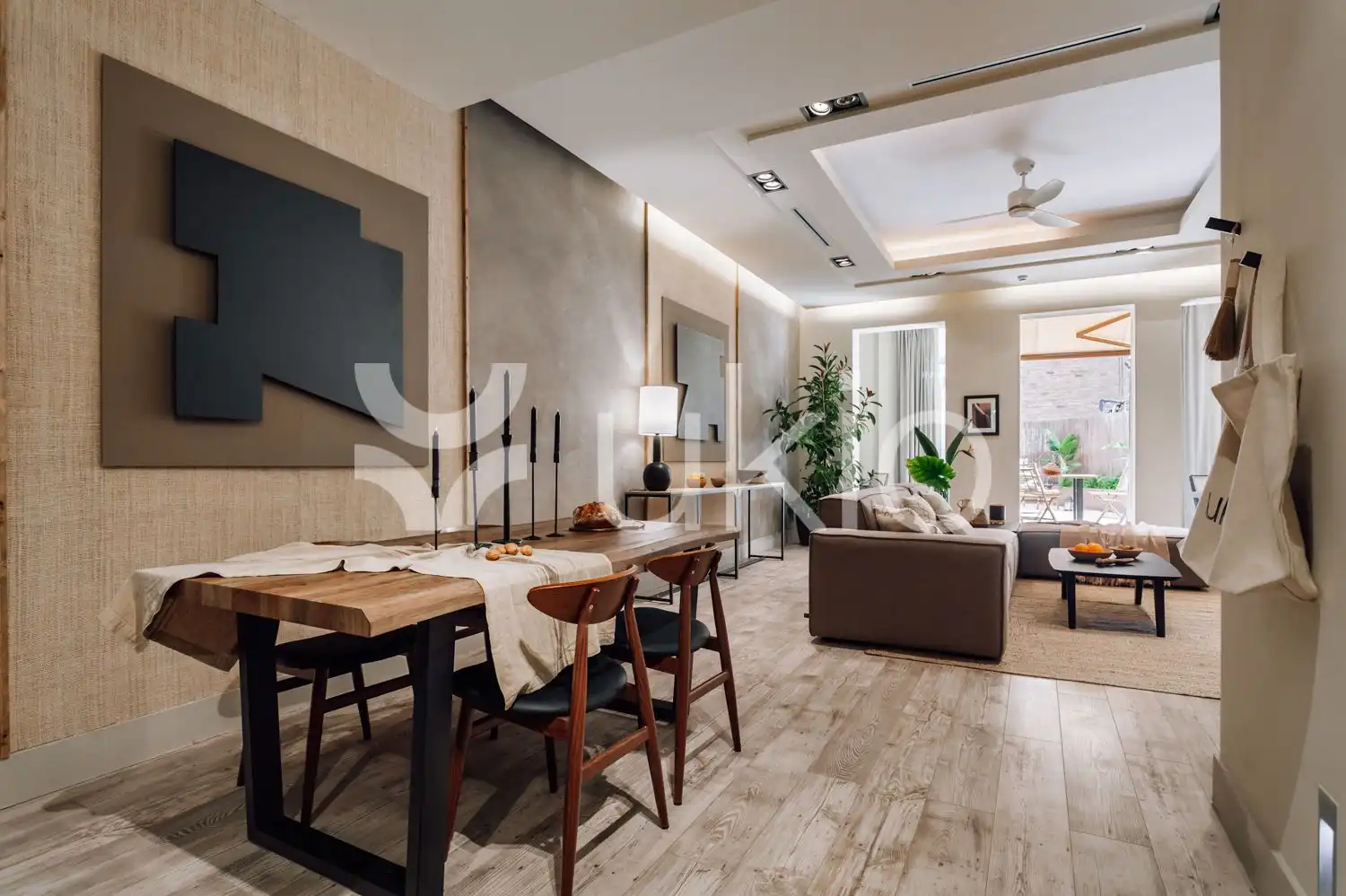 Wohnzimmer von Wohnungen zur Miete in Barcelona mit Klimaanlage, Heizung und Terrasse