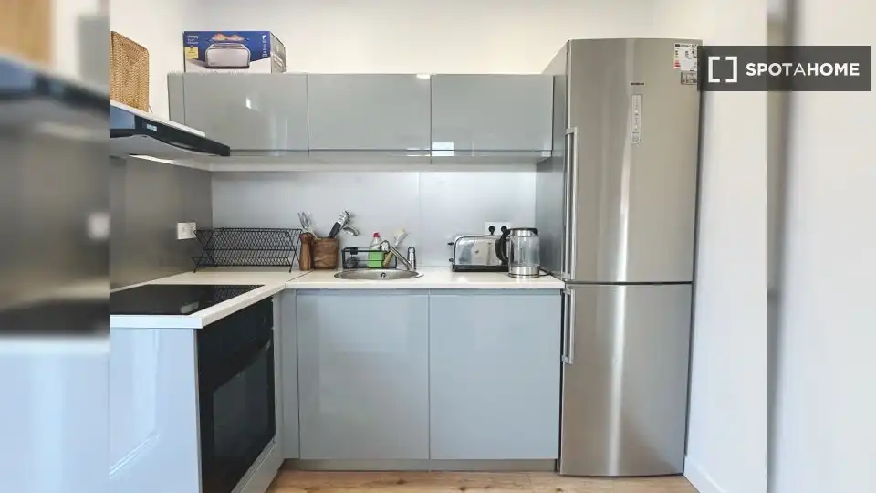 Cocina de Piso de alquiler en Barcelona con Aire acondicionado, Calefacción y Amueblado