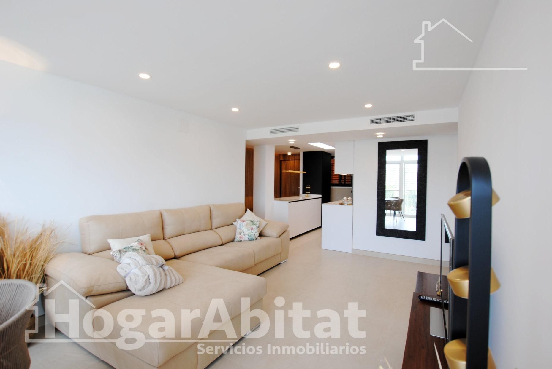 Sala d'estar de Pis en venda en Calpe / Calp amb Aire condicionat i Terrassa