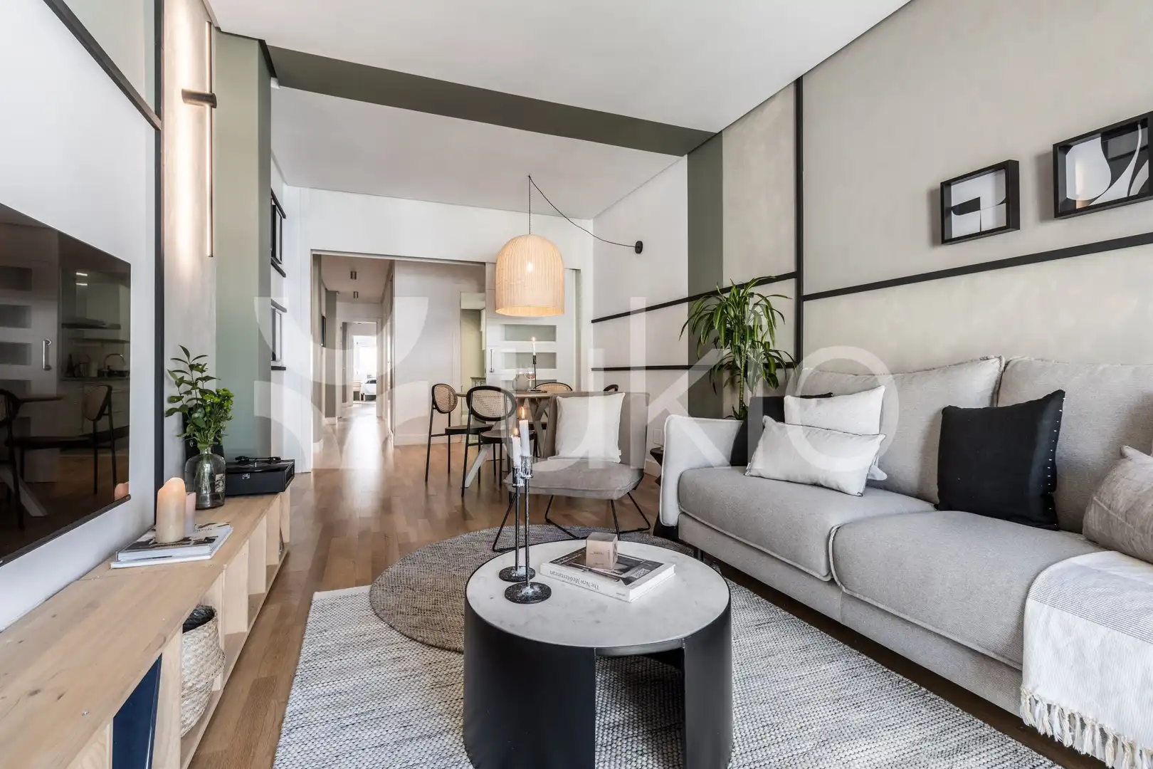 Sala de estar de Apartamento de alquiler en Madrid con Calefacción, Amueblado y Horno