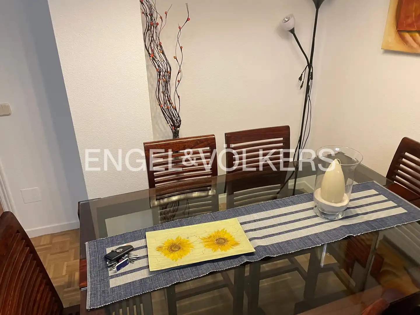 Dining room of Flat for rent in Madrid  with Air Conditioner, Heating and Parquet flooring