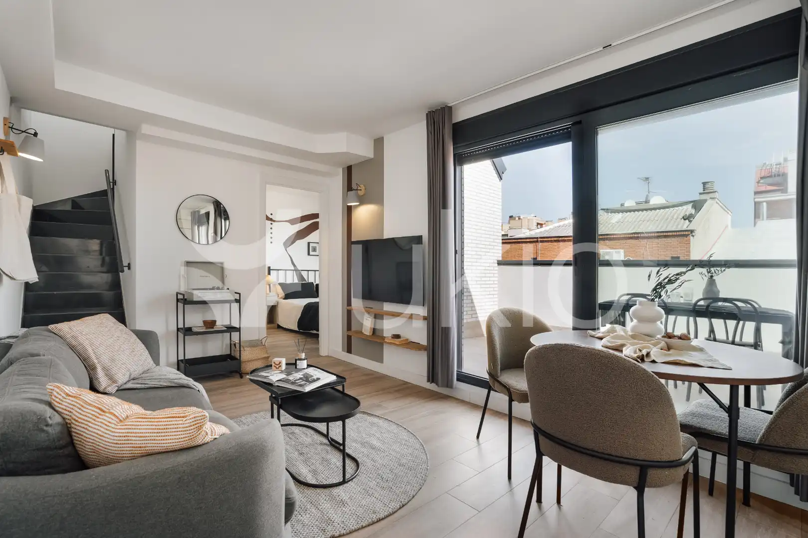 Living room of Apartments for rent in Madrid  with Heating, Terrace and Furnished