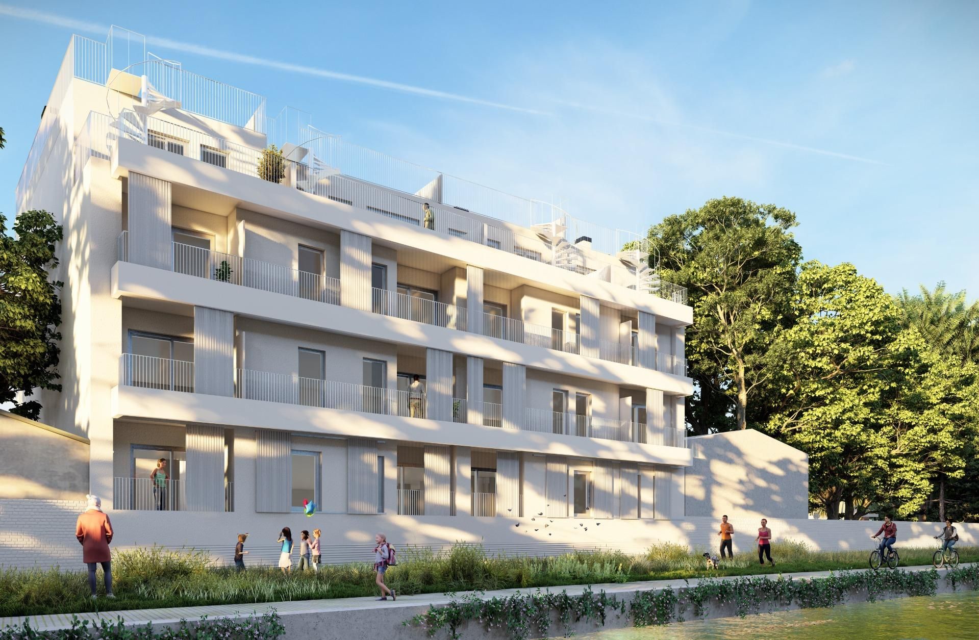 Exterior view of Flat for sale in Mijas  with Air Conditioner, Terrace and Storage room