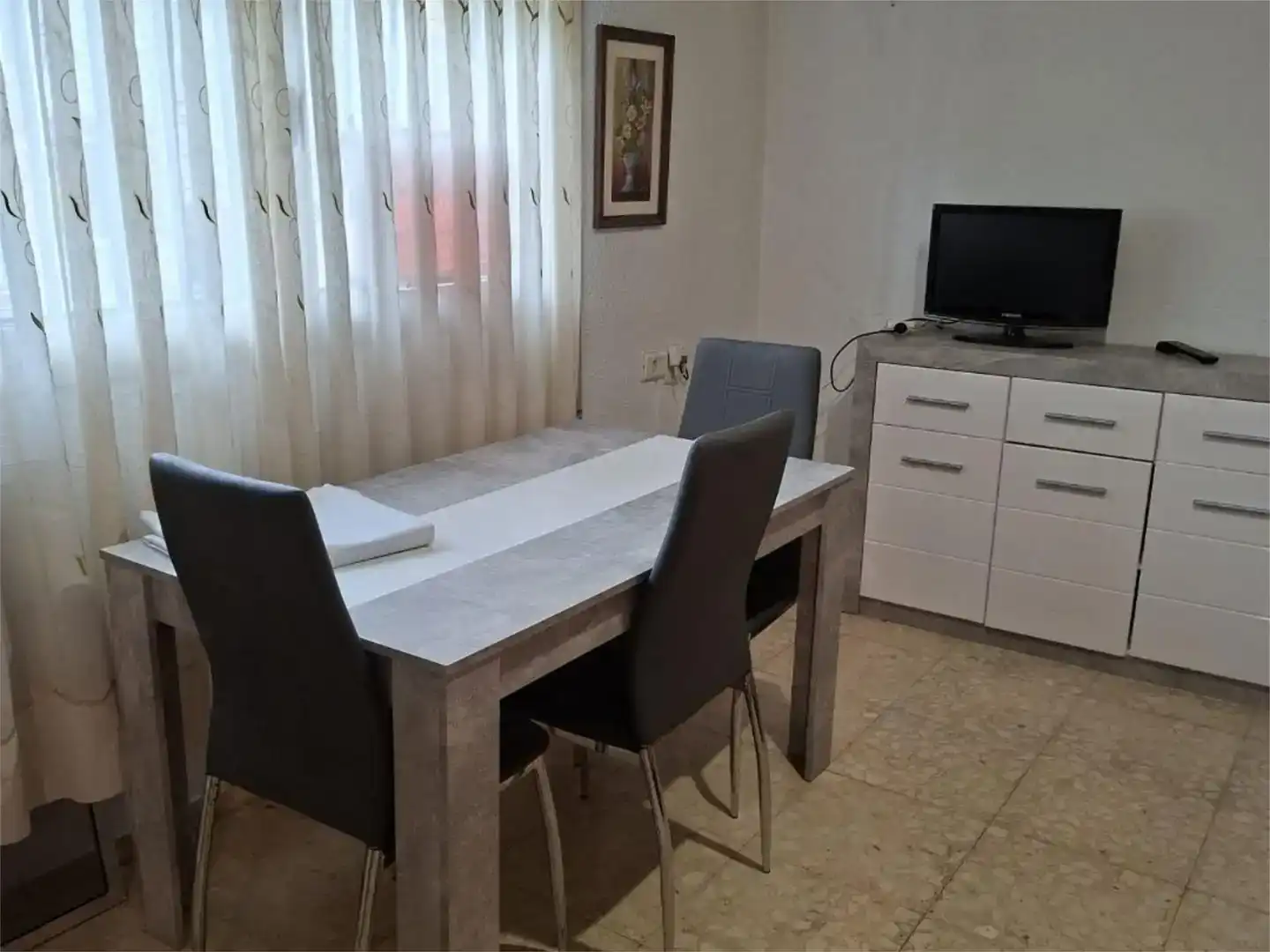 Dining room of Flat for sale in Venta del Moro  with Private garden, Furnished and Balcony