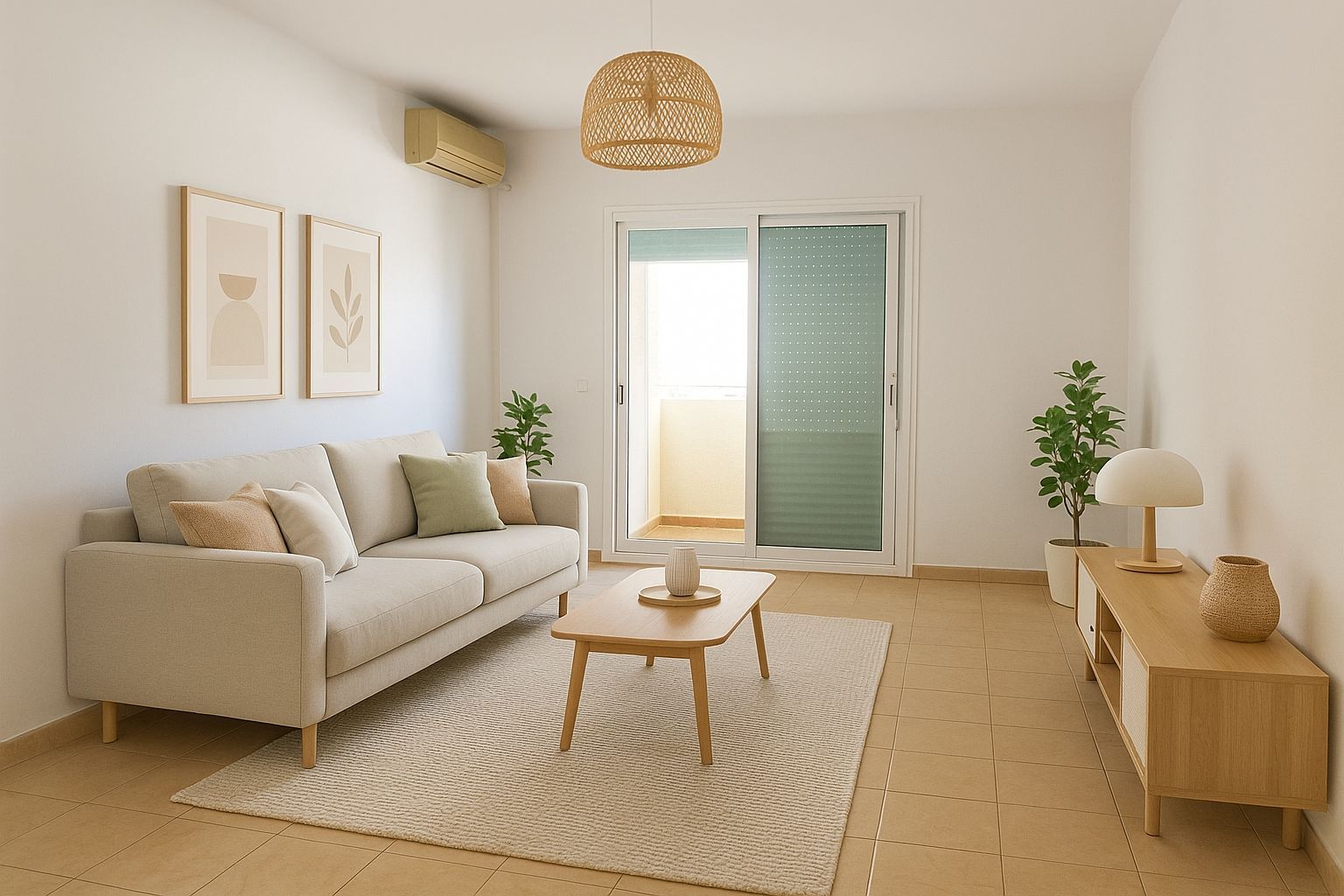 Sala de estar de Apartamento en venta en Mijas con Piscina comunitaria