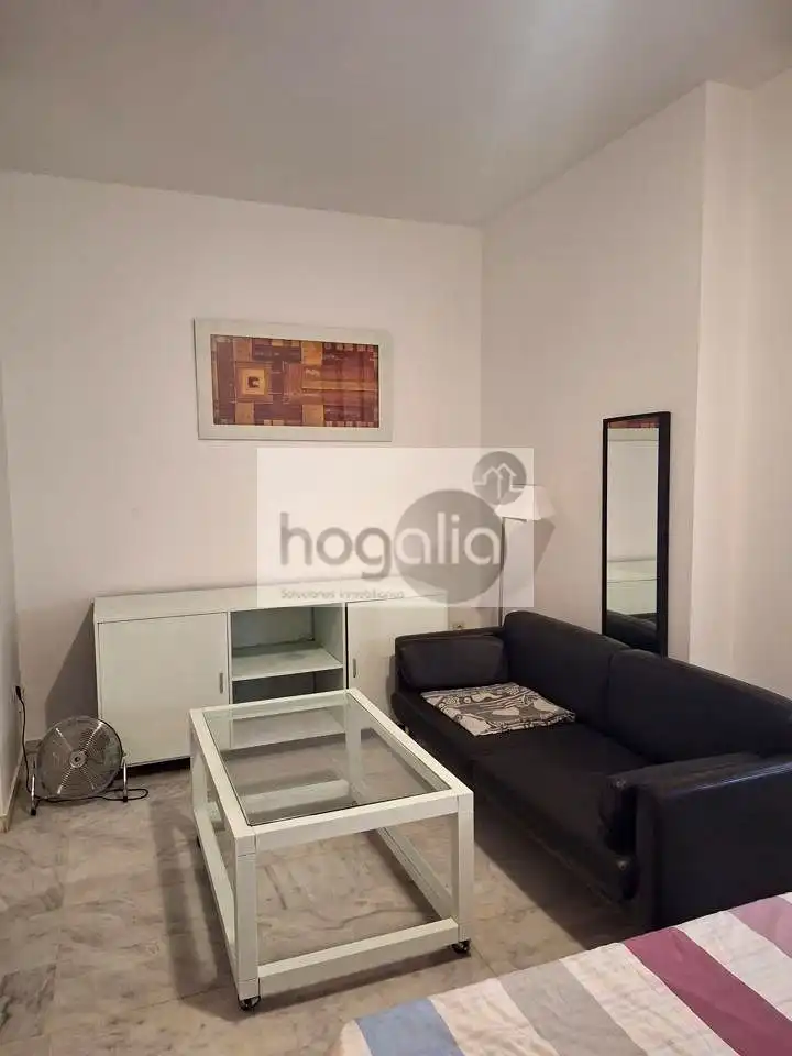 Sala de estar de Estudio de alquiler en  Sevilla Capital con Aire acondicionado, Piscina y Amueblado