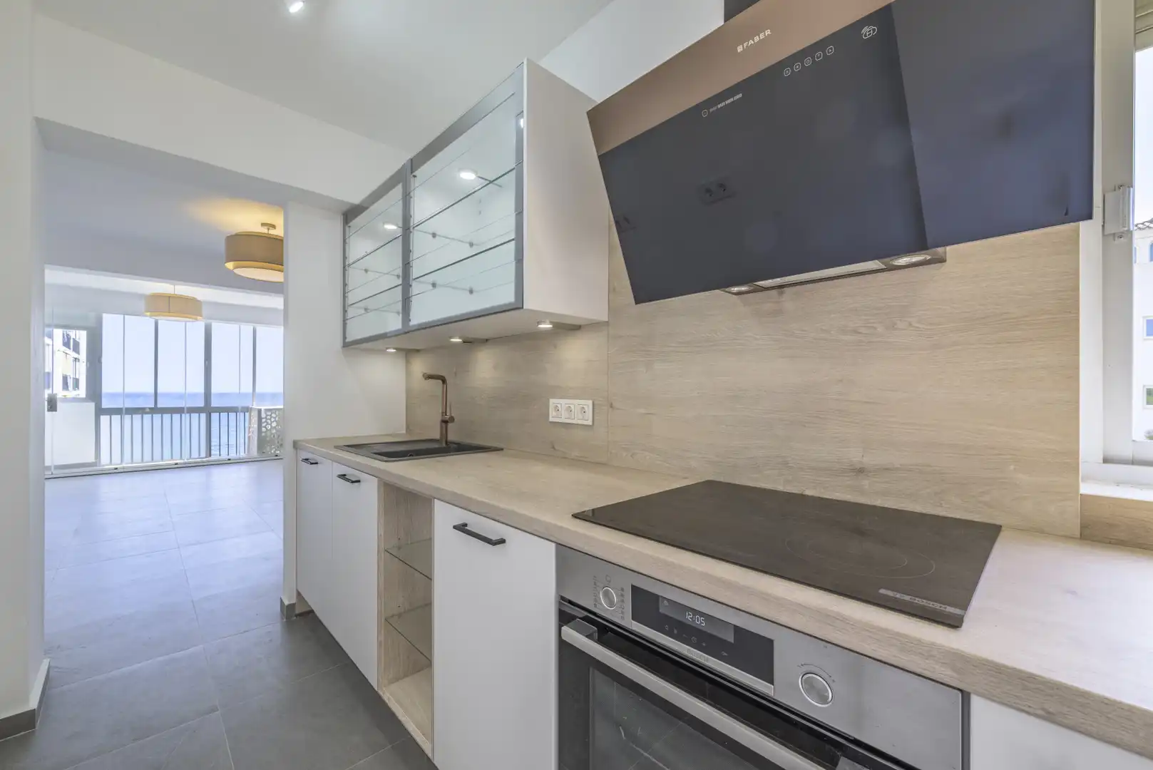 Cocina de Apartamento en venta en Mijas con Aire acondicionado, Terraza y Piscina