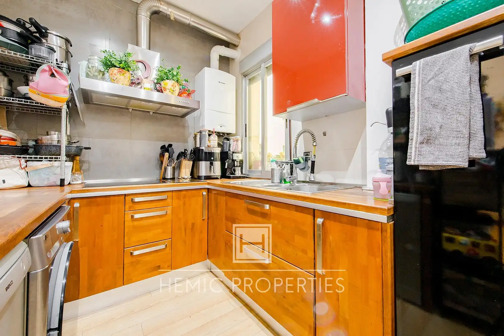 Cocina de Apartamento en venta en Madrid con Aire acondicionado, Calefacción y Parquet