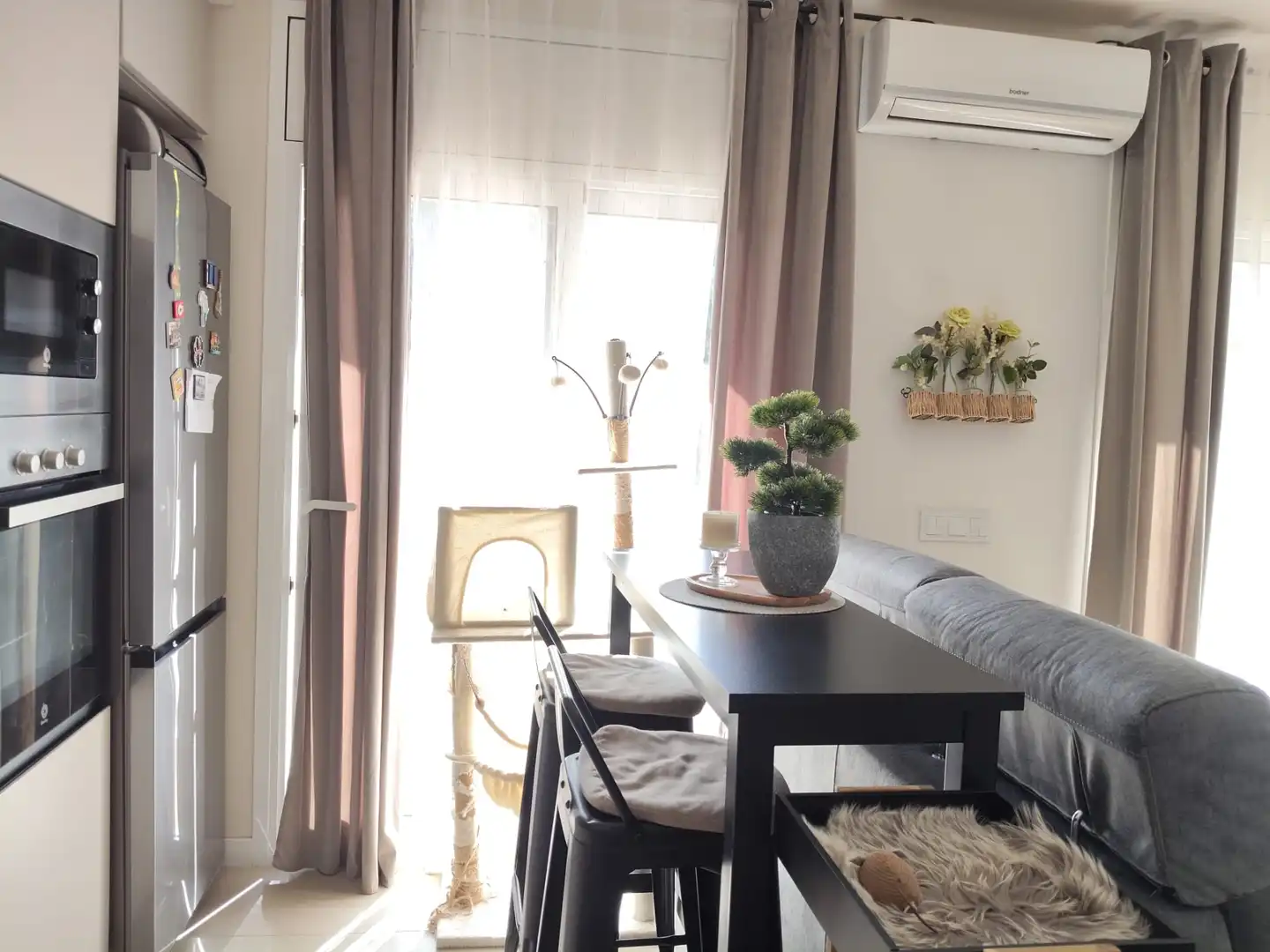 Living room of Flat for sale in Pineda de Mar  with Air Conditioner, Heating and Furnished