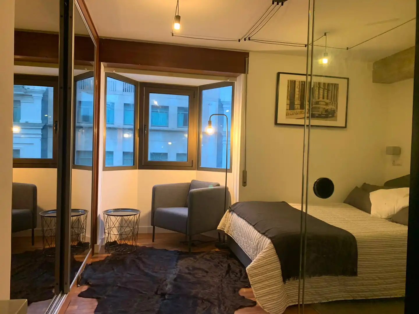 Bedroom of Flat for rent in Santander  with Heating, Terrace and Furnished