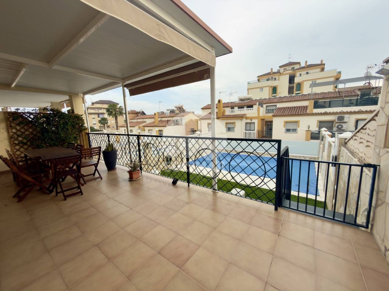 Terrace of Single-family semi-detached for rent in Algarrobo  with Air Conditioner, Private garden and Terrace