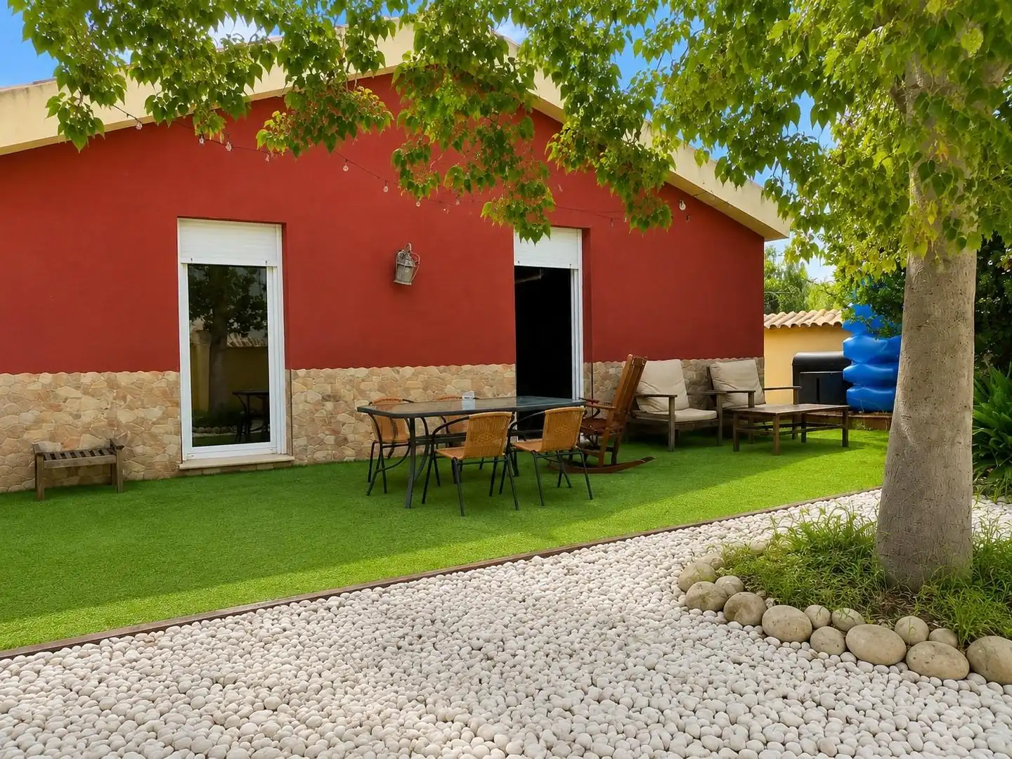 Terrassa de Casa o xalet en venda en Alguazas amb Aire condicionat, Jardí privat i Moblat