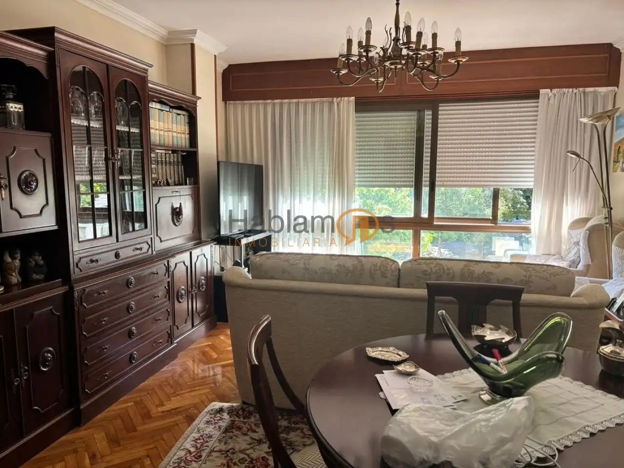 Sala de estar de Piso en venta en Vilagarcía de Arousa con Calefacción, Trastero y Amueblado