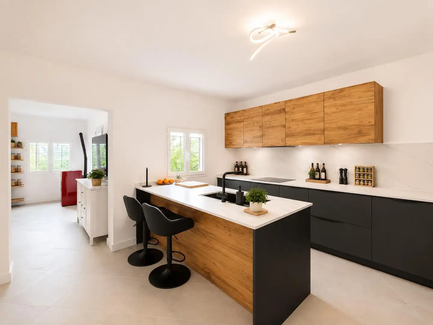 Cocina de Finca rústica en venta en Sant Joan con Aire acondicionado, Calefacción y Jardín privado
