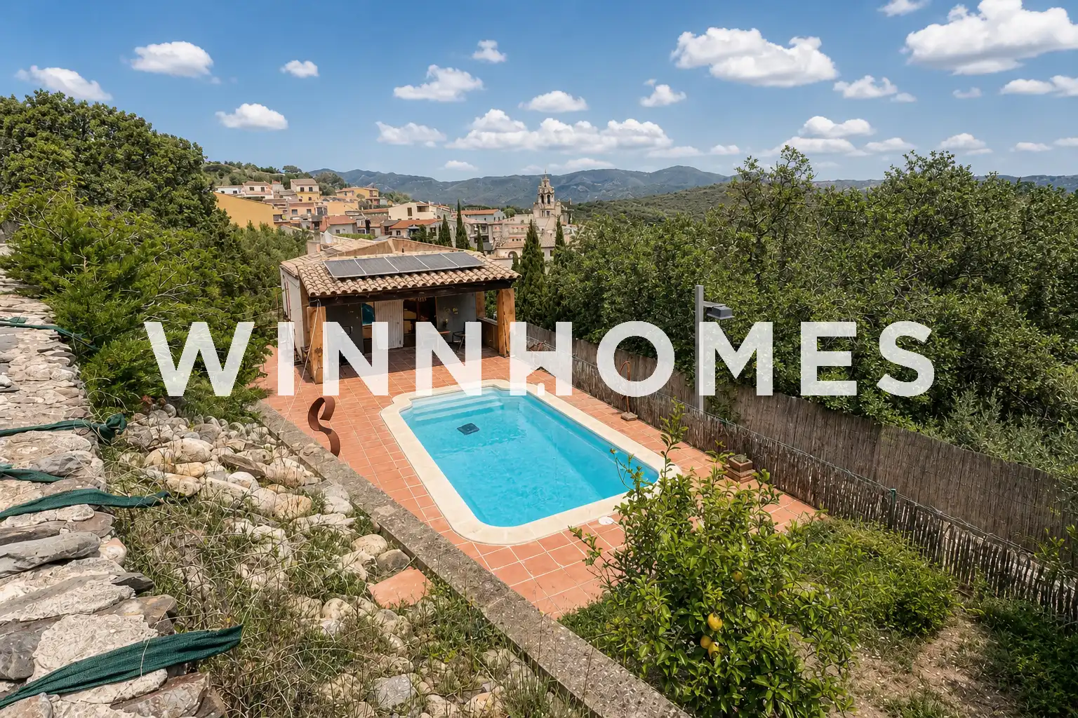 Schwimmbecken von Country house zum Verkauf in Rabós mit Klimaanlage, Privatgarten und Terrasse