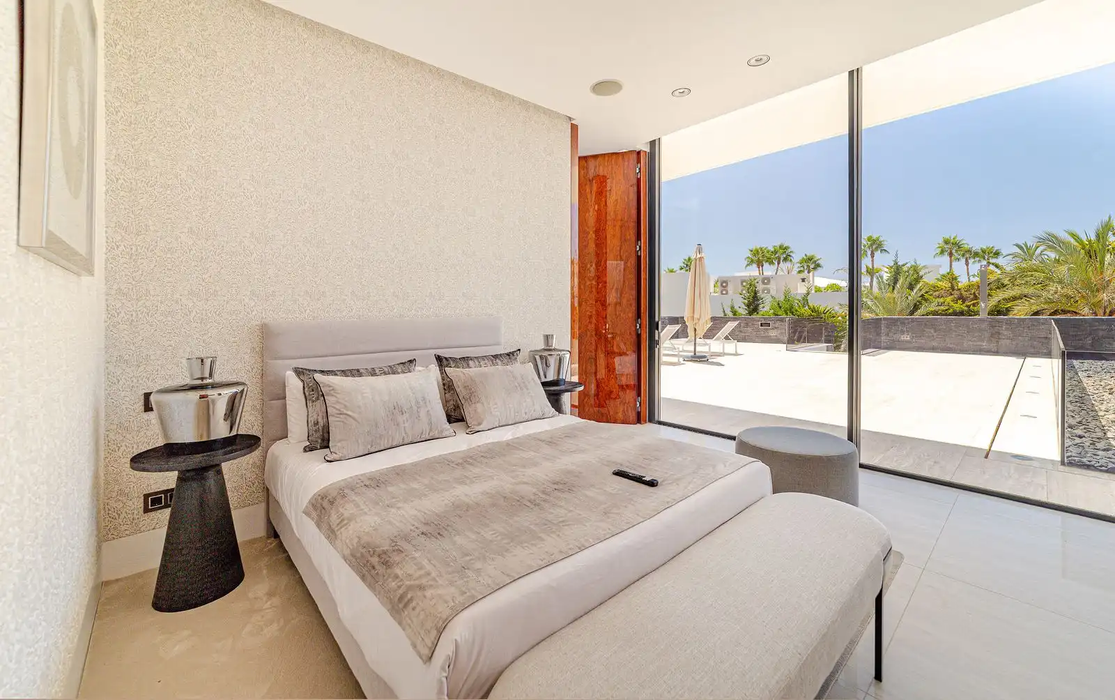 Schlafzimmer von Haus oder Chalet zur Miete in Marbella mit Klimaanlage, Privatgarten und Terrasse