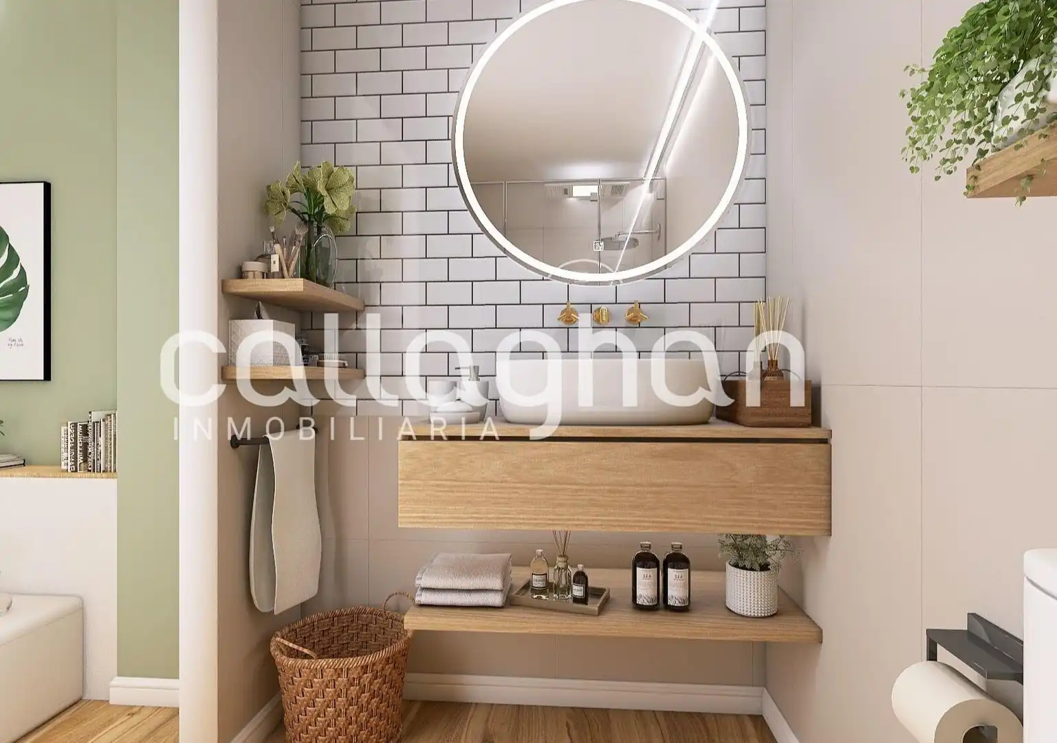 Badezimmer von Erdgeschoss zum Verkauf in Valencia mit Klimaanlage, Terrasse und Möbliert