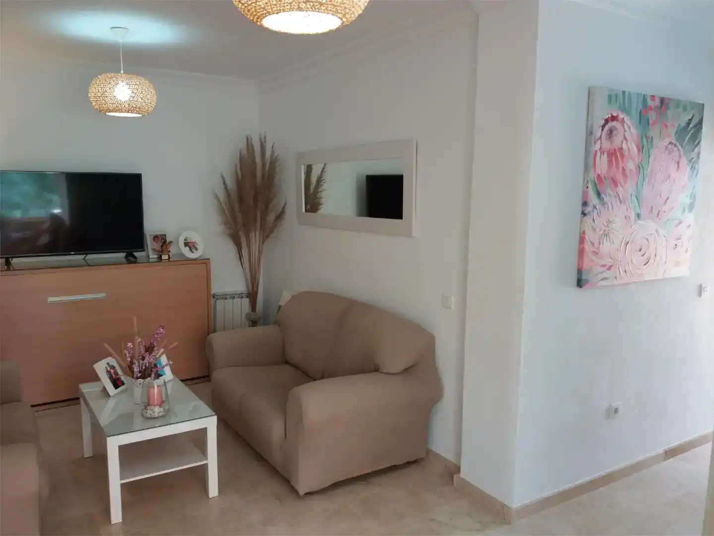 Living room of Flat for rent in Islantilla  with Private garden, Furnished and Oven