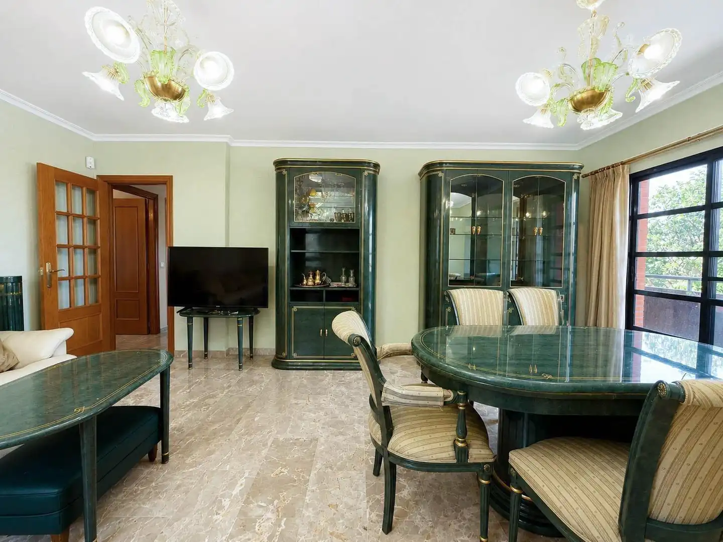 Dining room of Flat for rent in Valencia  with Furnished and Balcony